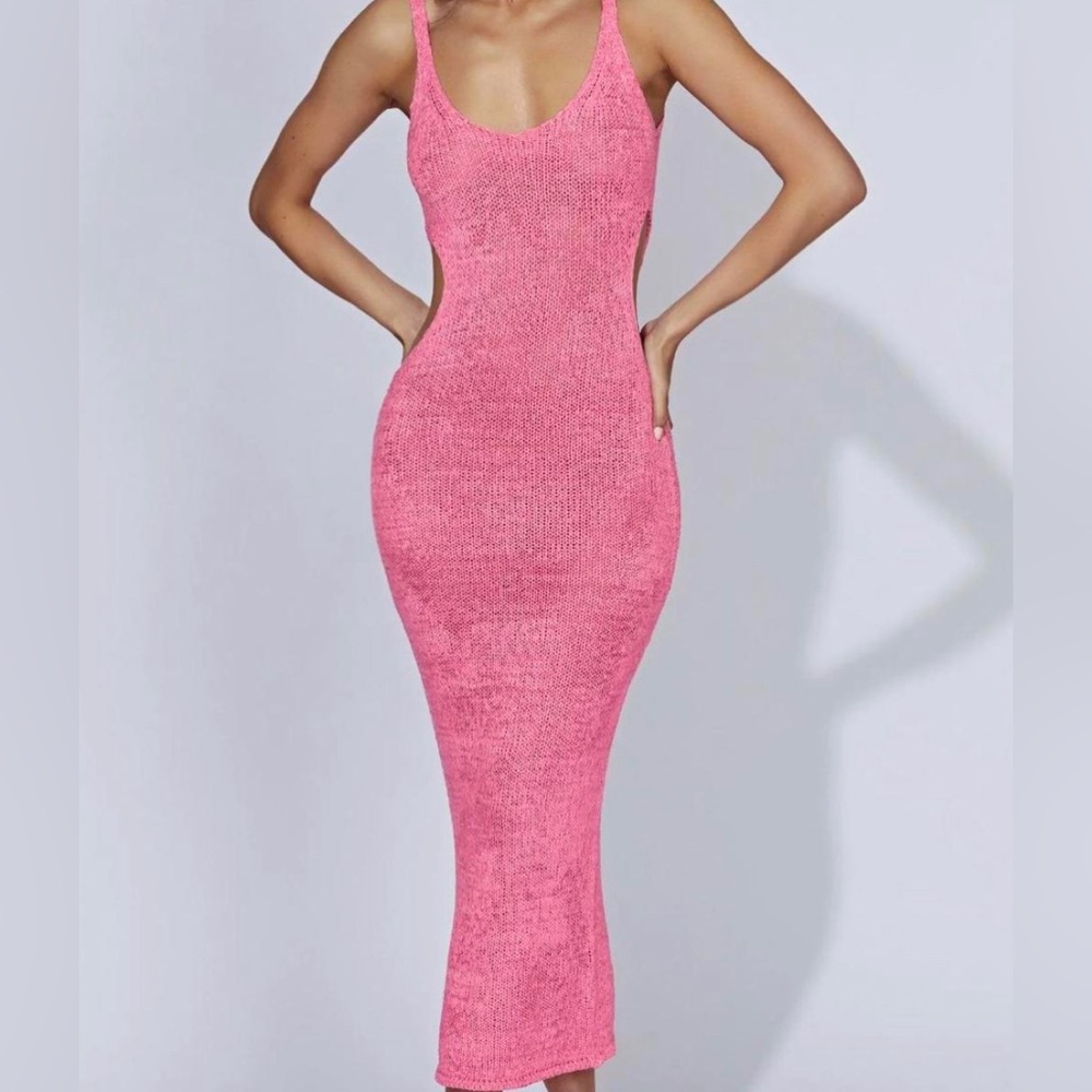 Meshki | Shae Pink MIDI Dress